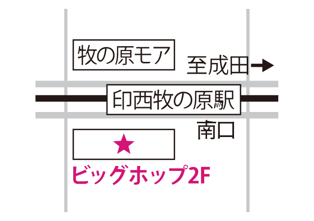 印西ビッグホップ店　店舗地図